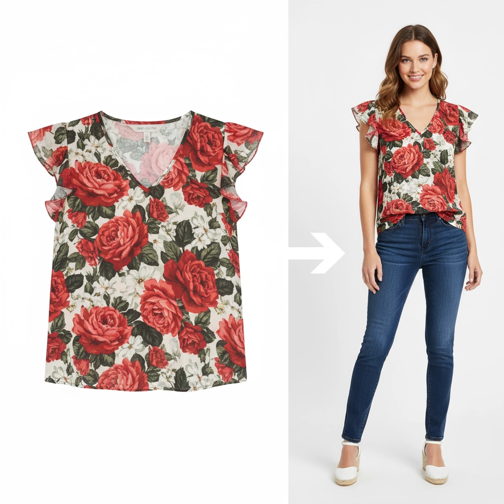 Campaign-ready fashion hero produced with FASHN AI