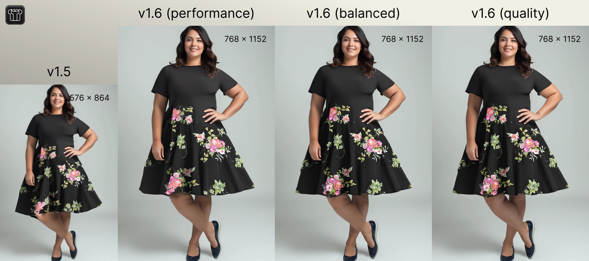 FASHN v1.6 Example 2 Comparison