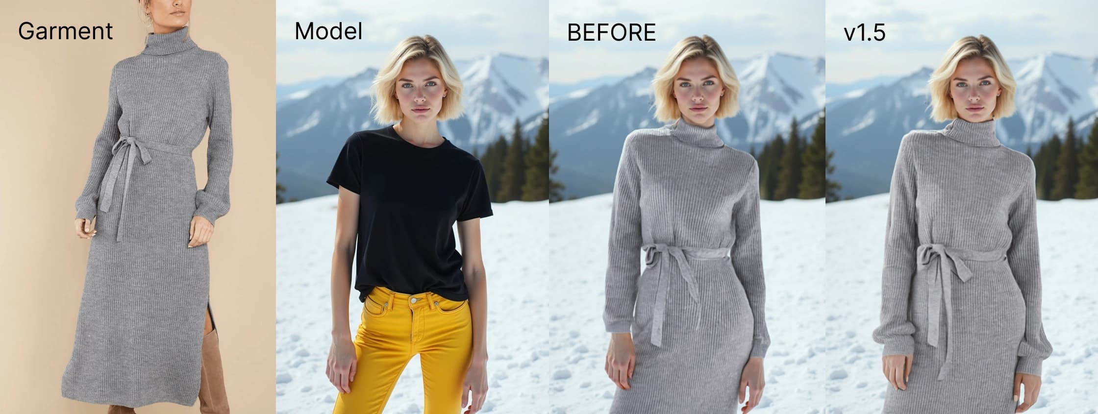 Turtleneck sweater dress