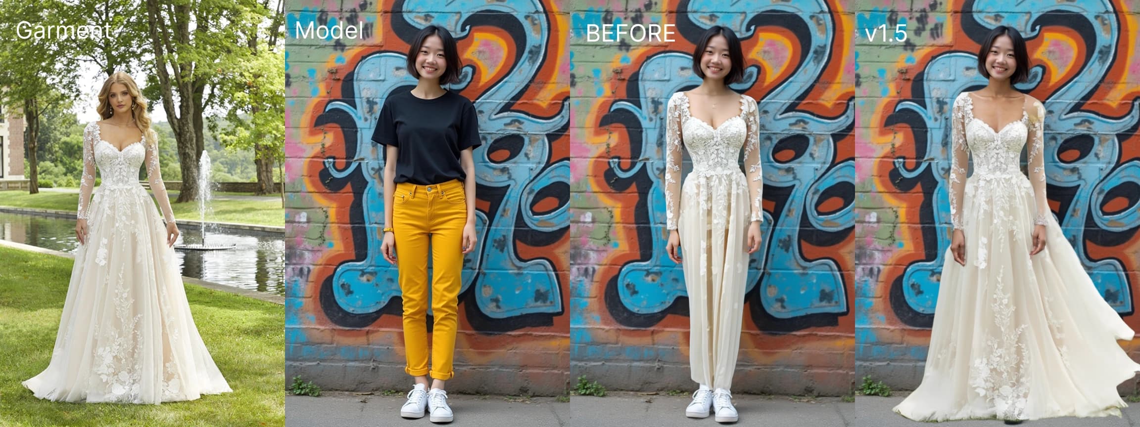 Voluminous wedding gown