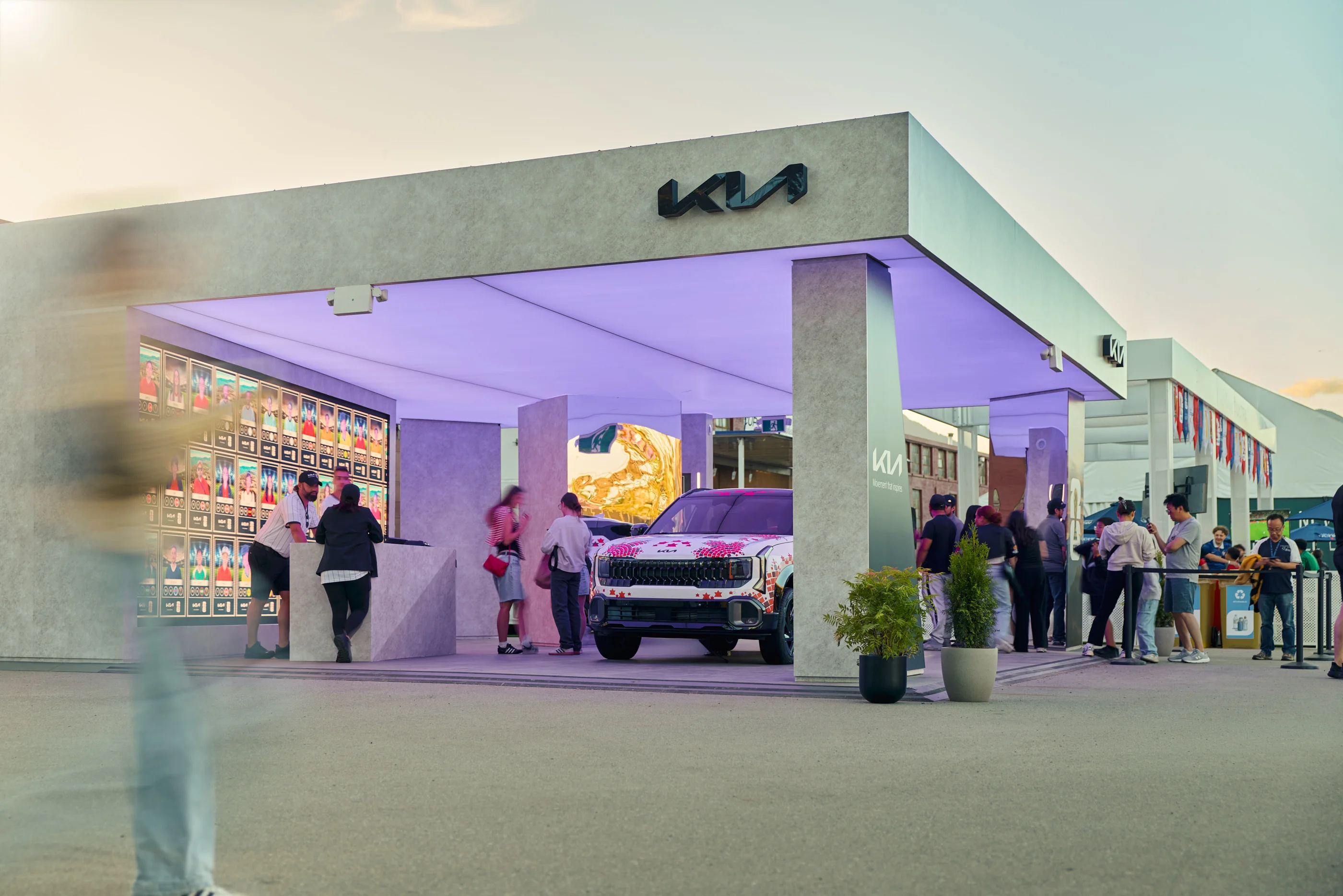 KIA Canada fan activation stand