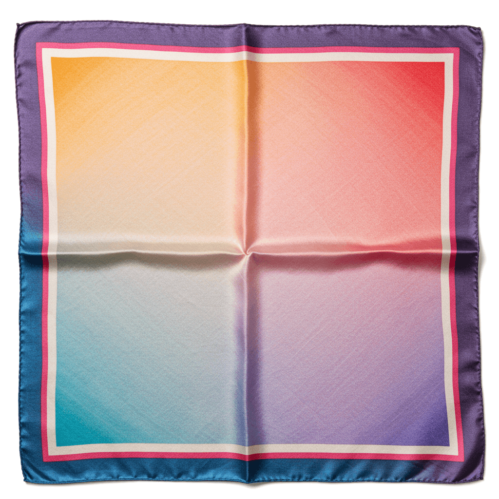 handkerchief flat lay