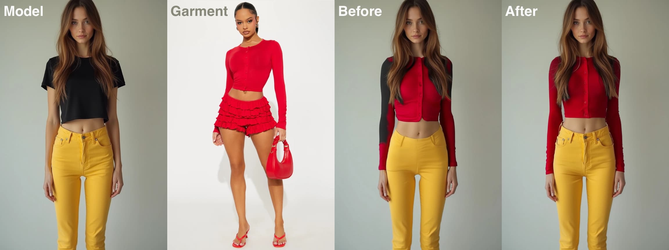 Hair occlusion (dark garment)