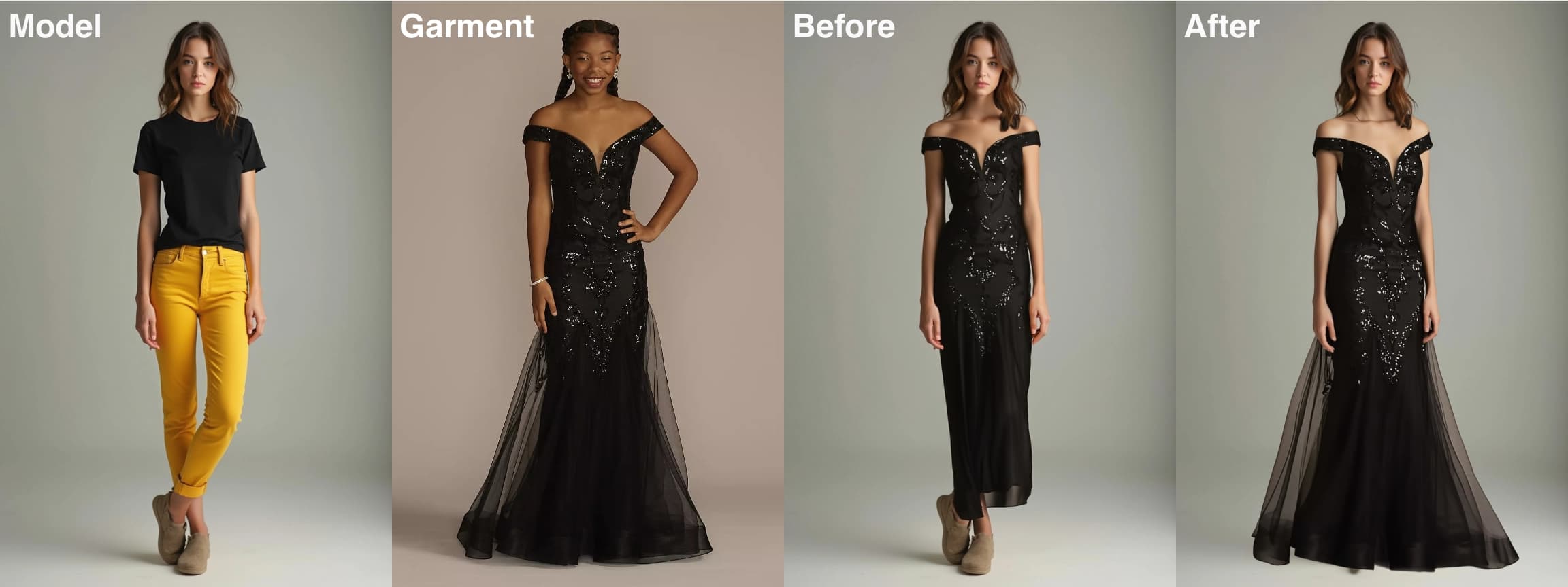 Floor-length mermaid gown