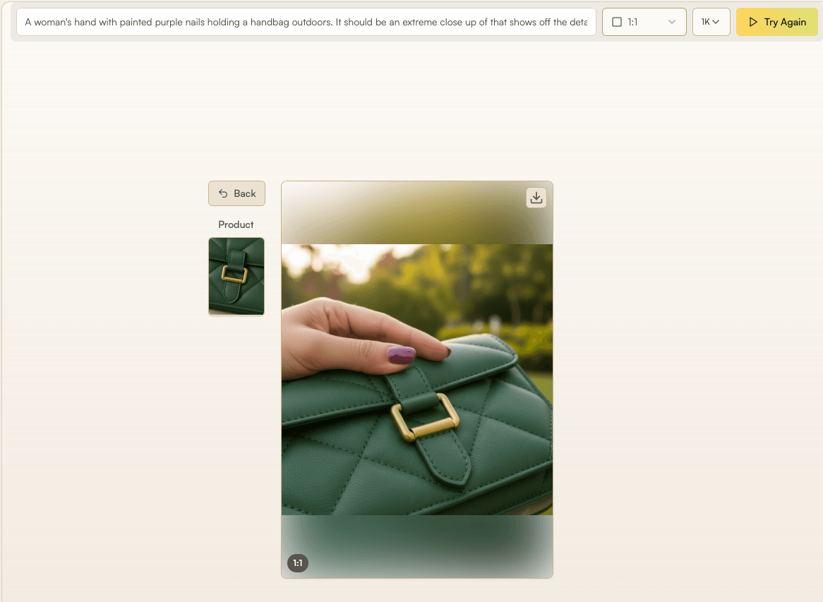 product to model purse